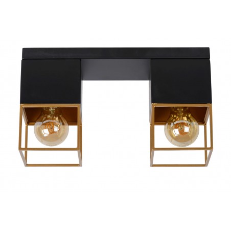 Lucide Lampa natynkowa RIXT 21120/02/30 czarny, złoty i odcienie złota