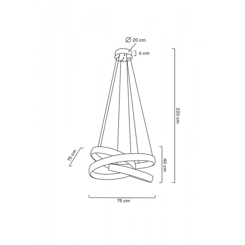 MOOSEE lampa wisząca WAVE 80 chrom