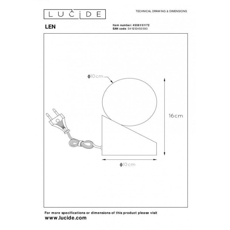 Lucide Lampa stołowa LEN 45561/01/72 drewno jasne i ciemne