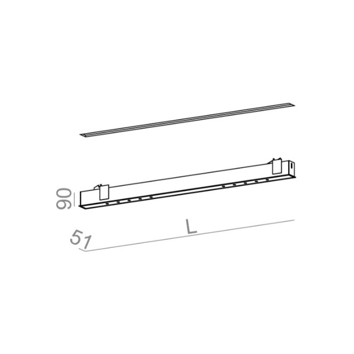 Aqform LENS LINE 202 LED section wpuszczany