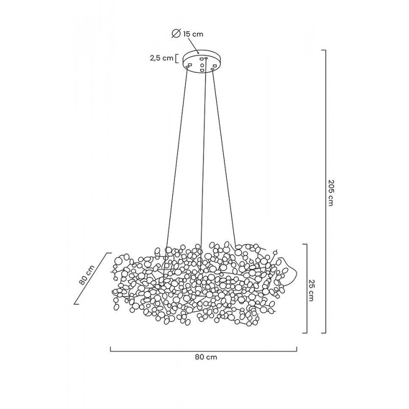 MOOSEE lampa wisząca MONETE 80 złota