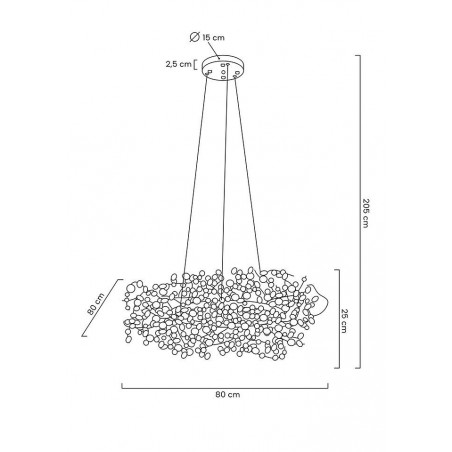 MOOSEE lampa wisząca MONETE 80 złota