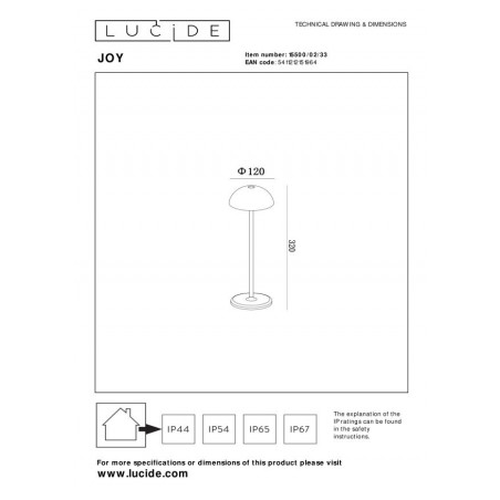 Lucide Lampa zewnętrzna przenośna JOY 15500/02/33 zielony