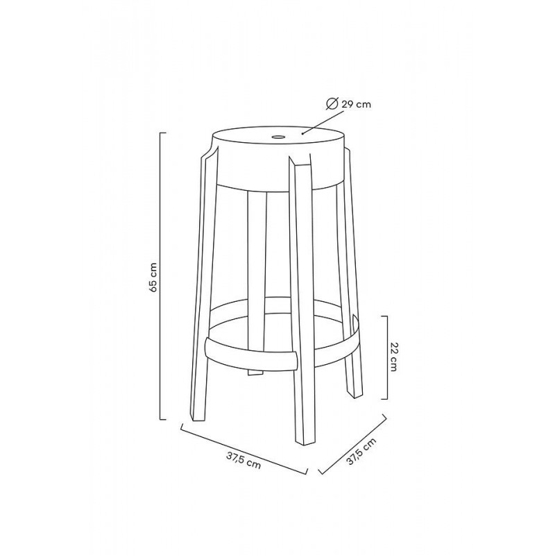 Hoker CHARLES 65 transparentny - poliwęglan