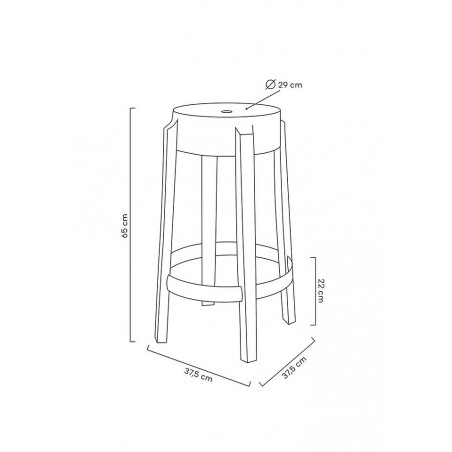 Hoker CHARLES 65 transparentny - poliwęglan