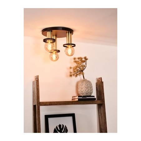 Lucide Lampa natynkowa ANAKA 45179/13/30 czarny, złoty i odcienie złota