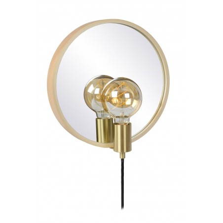 Lucide Kinkiet REFLEX 36213/31/72 drewno jasne i ciemne, złoty i odcienie złota