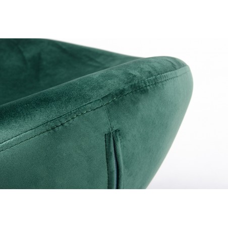 Podnóżek EGG SZEROKI VELVET ciemny zielony.18 - welur, podstawa stal