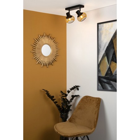 Lucide Reflektor ścienny LUCAS 45900/02/02 złoty i odcienie złota, czarny