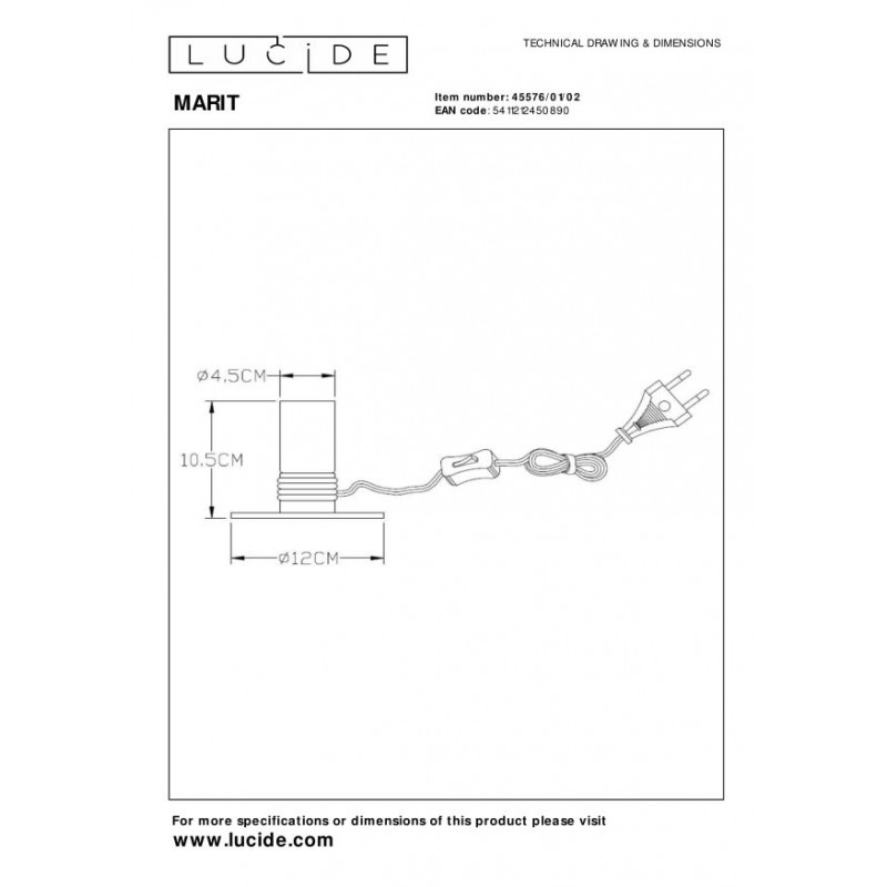 Lucide Lampa stołowa MARIT 45576/01/02 złoty i odcienie złota