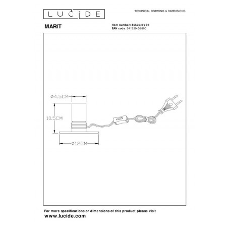 Lucide Lampa stołowa MARIT 45576/01/02 złoty i odcienie złota