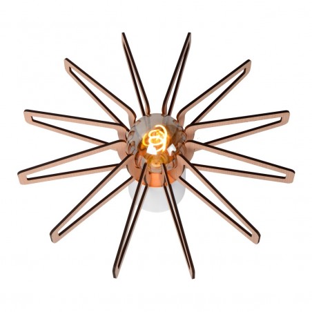 Lucide Lampa natynkowa ZIDANE 77184/45/31 biały, drewno jasne i ciemne