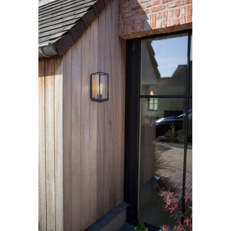 Lutec Lampa zewnętrzna ścienna FLAIR 5288814012 czarny, drewno jasne i ciemne