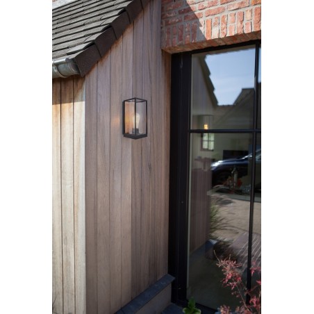 Lutec Lampa zewnętrzna ścienna FLAIR 5288814012 czarny, drewno jasne i ciemne