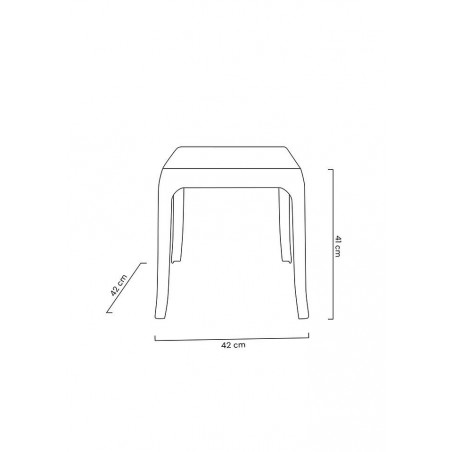 Stolik GHOST transparentny - poliwęglan