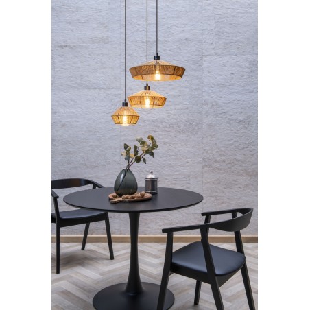 Lucide Lampa wisząca nowoczesna YUNKAI 10413/03/72 drewno jasne i ciemne, czarny