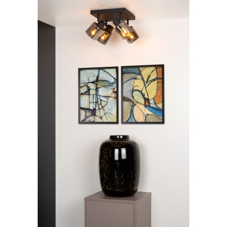 Lucide Reflektor sufitowy ALION 17999/14/30 czarny, szary i odcienie szarości