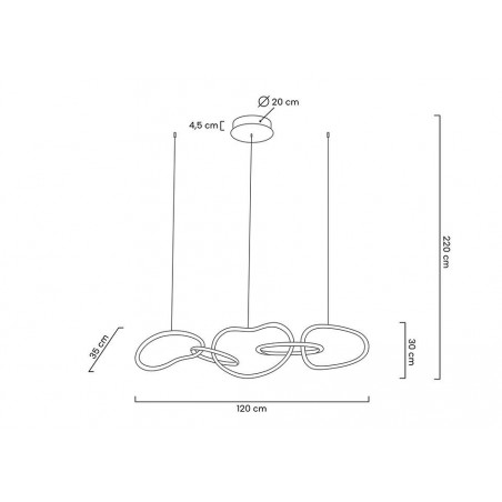 MOOSEE lampa wisząca JAZZ 5 złota