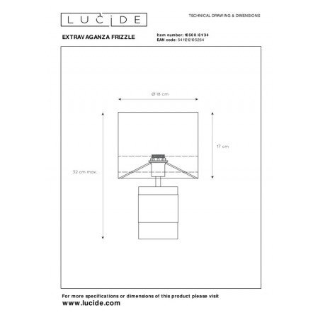 Lucide Lampa stołowa EXTRAVAGANZA FRIZZLE 10500/81/34 inny