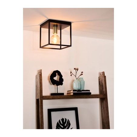 Lucide Lampa natynkowa RUBEN 00124/01/30 czarny, złoty i odcienie złota