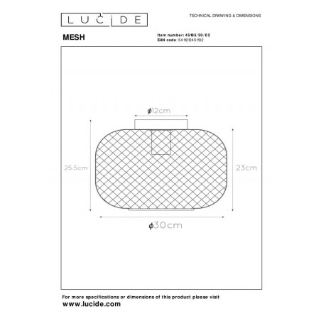 Lucide Lampa natynkowa MESH 45185/30/02 złoty i odcienie złota, czarny