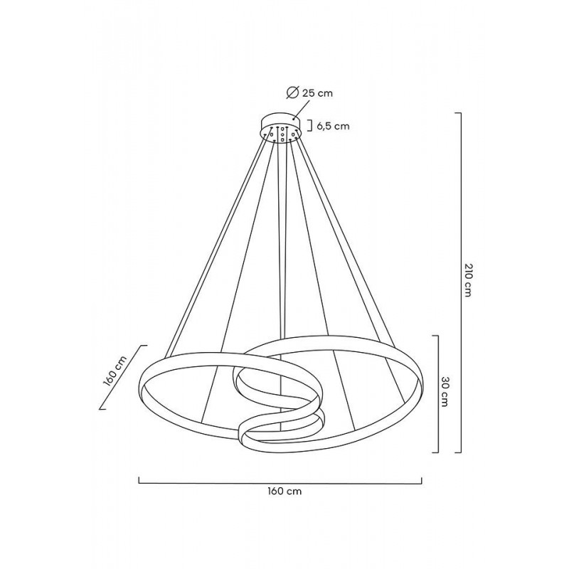 MOOSEE lampa wisząca WAVE 160A chrom