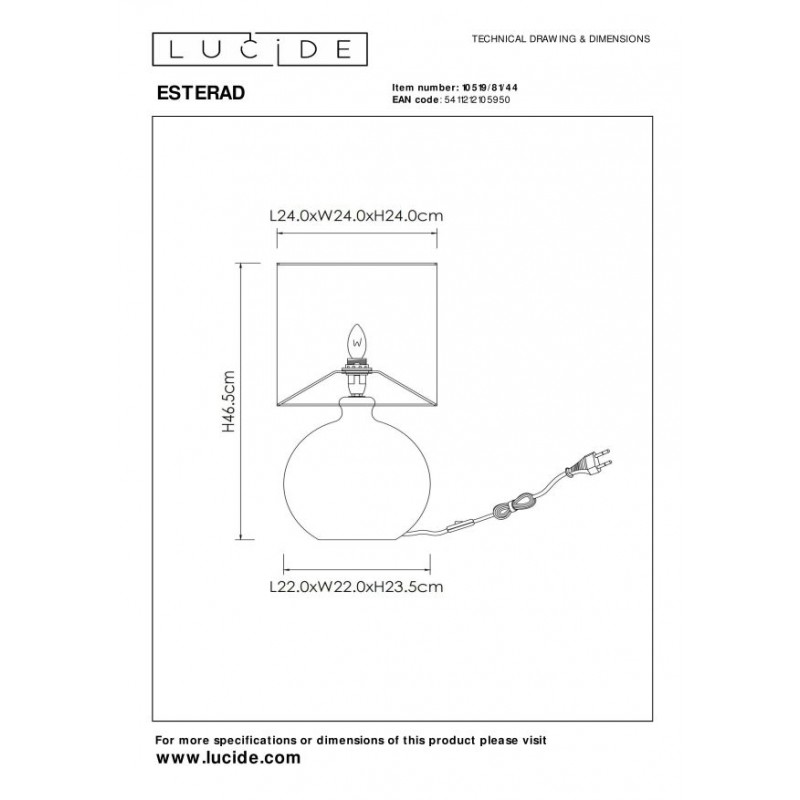 Lucide Lampa stołowa ESTERAD 10519/81/44 inny