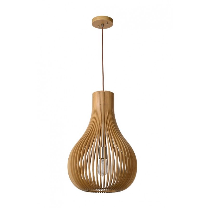 Lucide Lampa wisząca nowoczesna BODO 01400/38/72 drewno jasne i ciemne