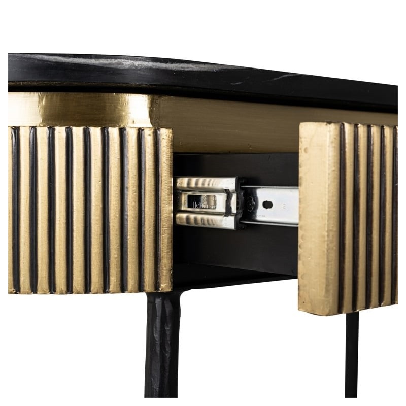 RICHMOND konsola IRONVILLE - marmur, metal, MDF, sklejka brzozowa