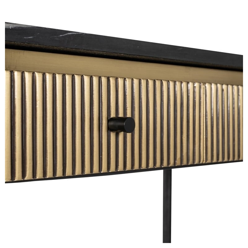 RICHMOND konsola IRONVILLE - marmur, metal, MDF, sklejka brzozowa