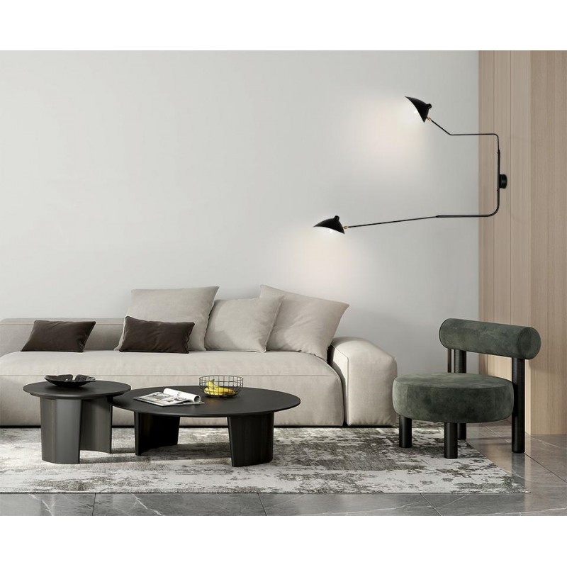 MOOSEE lampa ścienna RAVEN 2 - aluminium, stal węglowa