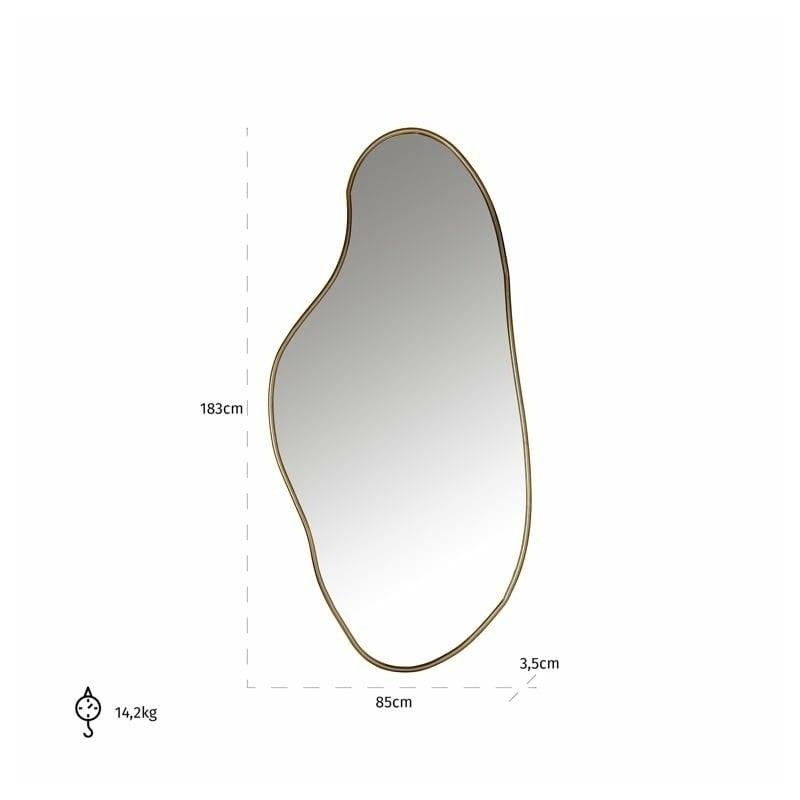 RICHMOND lustro ścienne ALTON - szczotkowane złoto