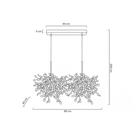 Lampa wisząca MONETE chromowana - metal