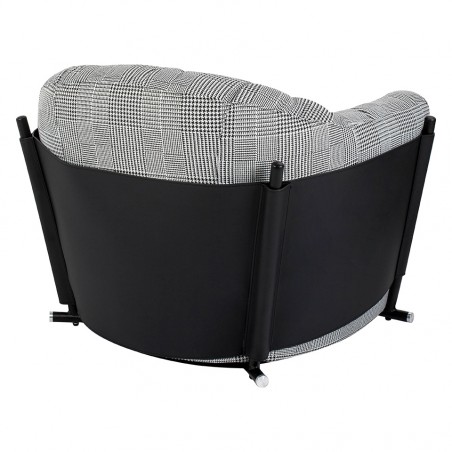 Fotel ROGER biało-czarna pepitka