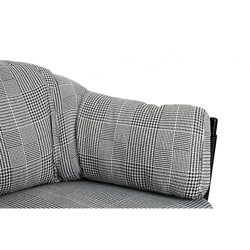 Fotel ROGER biało-czarna pepitka