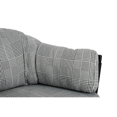 Fotel ROGER biało-czarna pepitka