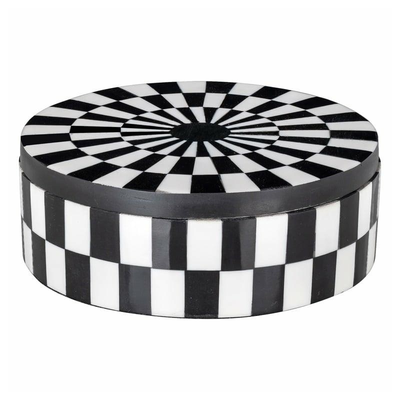 RICHMOND pojemnik dekoracyjny NORE biało-czarny