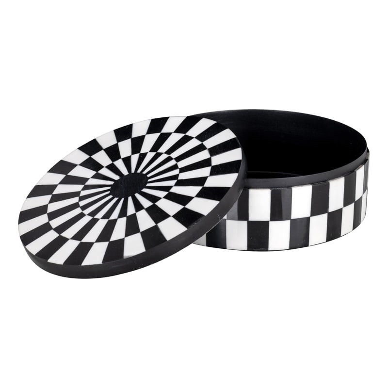 RICHMOND pojemnik dekoracyjny NORE biało-czarny