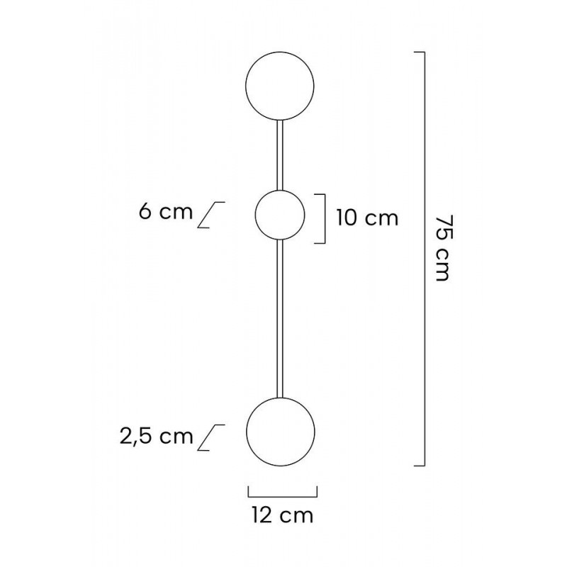 MOOSEE lampa ścienna SHADOW 2 czarna