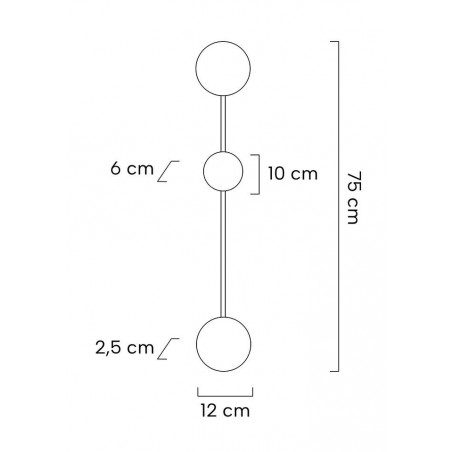 MOOSEE lampa ścienna SHADOW 2 czarna
