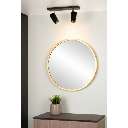 Lucide Reflektor sufitowy FLORIS 35913/02/30 czarny, złoty i odcienie złota