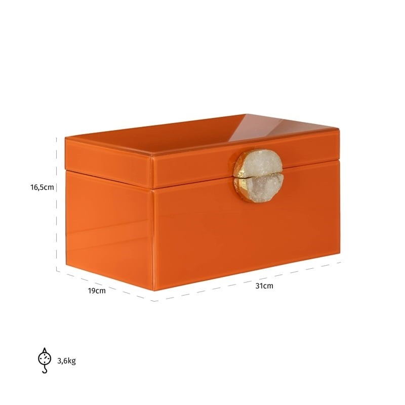 RICHMOND pojemnik na biżuterię LIA pomarańczowy
