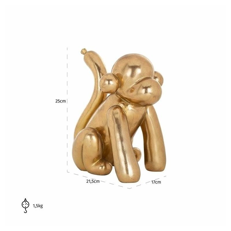 RICHMOND dekoracja MONKEY złota