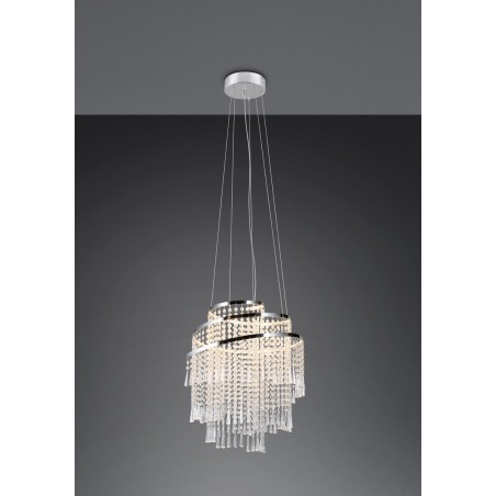RL Lampa wisząca LED nowoczesna POMP R37349106 srebrny i odcienie srebra