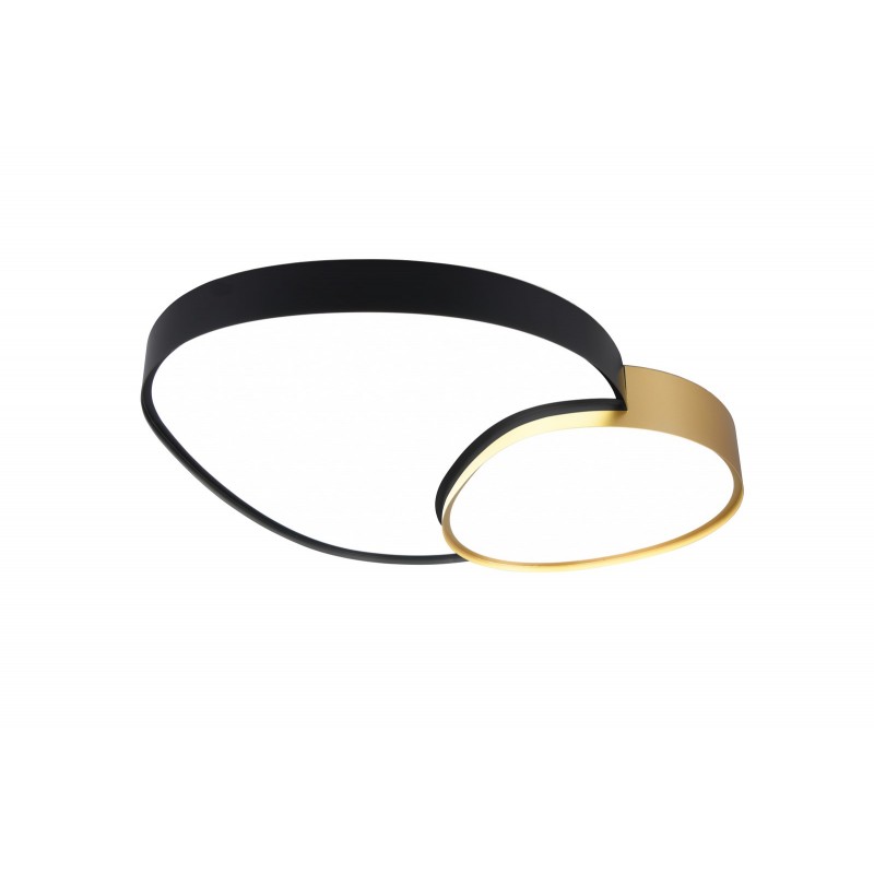 Trio Lampa natynkowa LED RISE 647519280 czarny, złoty i odcienie złota