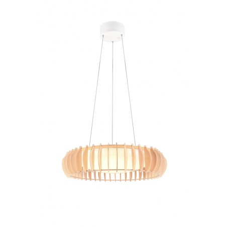 RL Lampa wisząca LED nowoczesna MONTE R32171930 biały, drewno jasne i ciemne