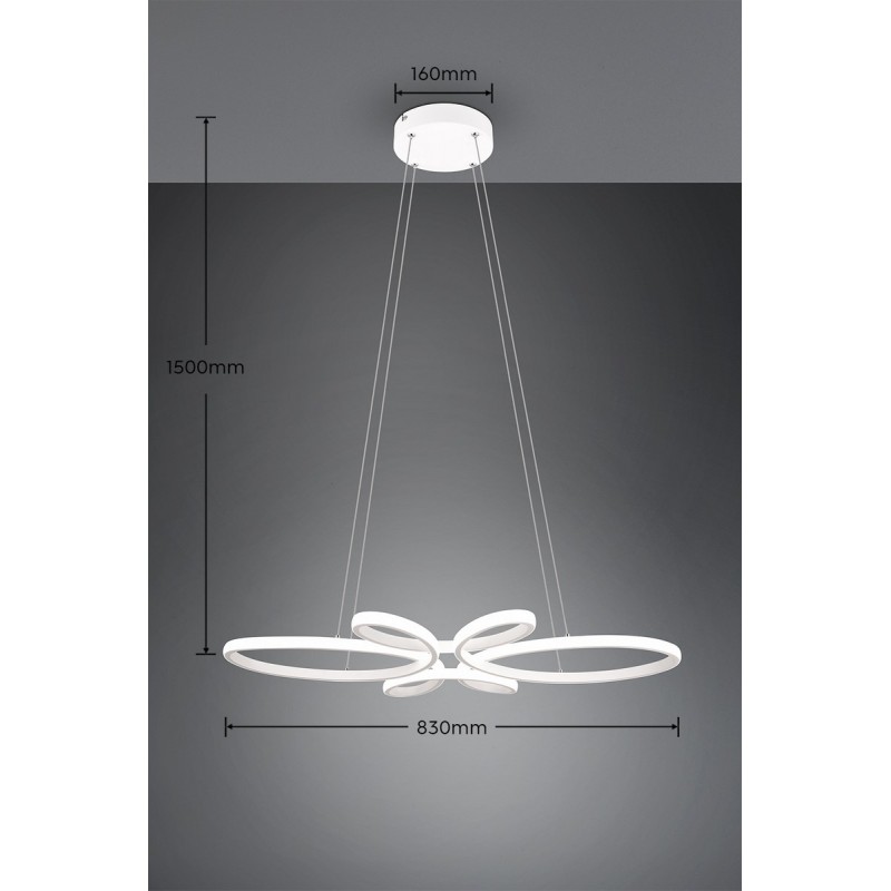 Trio Lampa wisząca LED nowoczesna FLY 345619131 biały
