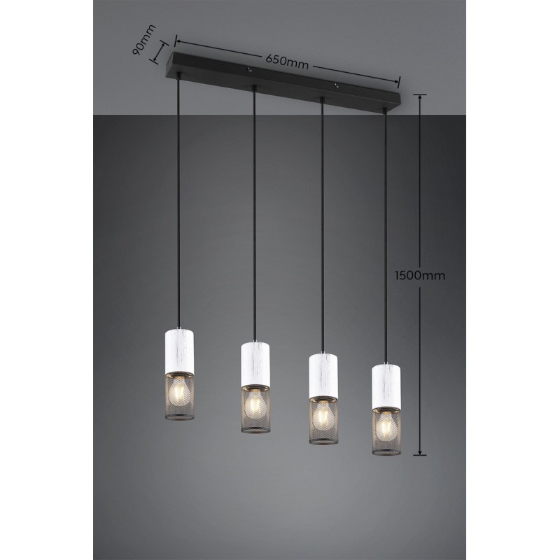 Trio Lampa wisząca nowoczesna TOSH 304300434 czarny, biały