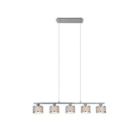 Trio Lampa wisząca nowoczesna KAPRUN 311600506 srebrny i odcienie srebra