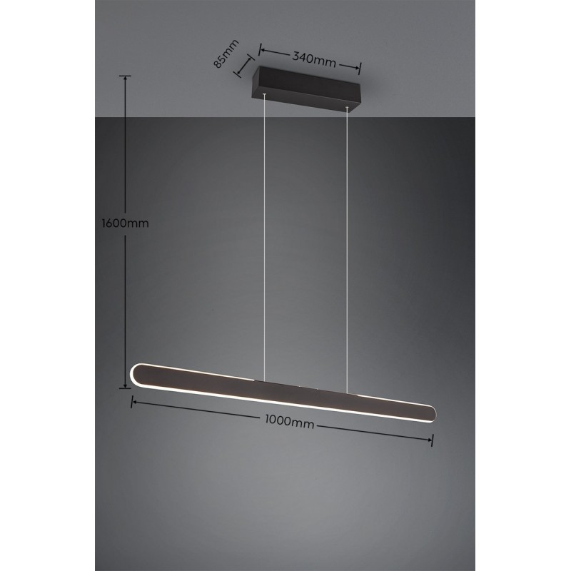 Trio Lampa wisząca LED nowoczesna HELIOS 343310132 czarny